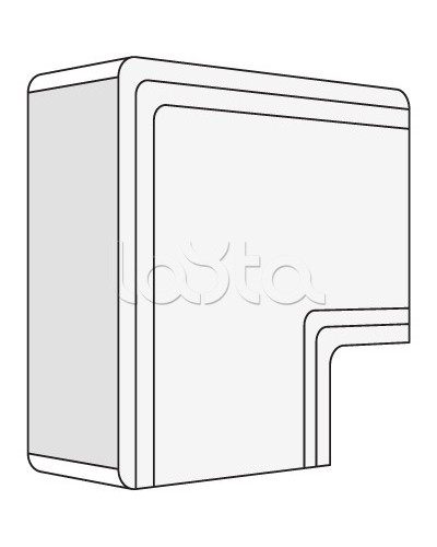 Угол плоский NPAN 100x40 мм DKC 01741 в Омске Аксессуары для кабель-канала Pintop.ru