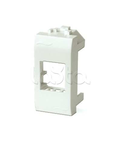 Адаптер для информационных разъемов Keystone, 1мод, белый ДКС 76607B в Омске Распределительные коробки Pintop.ru