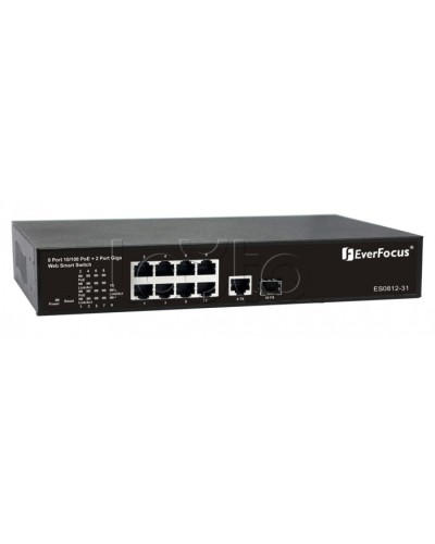 Коммутатор PoE 8-портовый EverFocus ES0812-31 в Омске Коммутаторы Pintop.ru