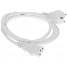 Шнур питания C13-Schuko угловая, 3х0.75, 220В, 10А, белый, 1 метр LANMASTER (LAN-PP13/SHA-1.0-WH)